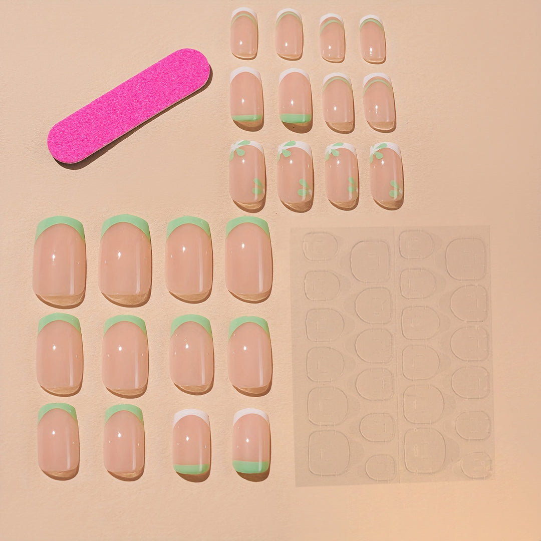 Artificial nail set with elegant French tips Kalsten