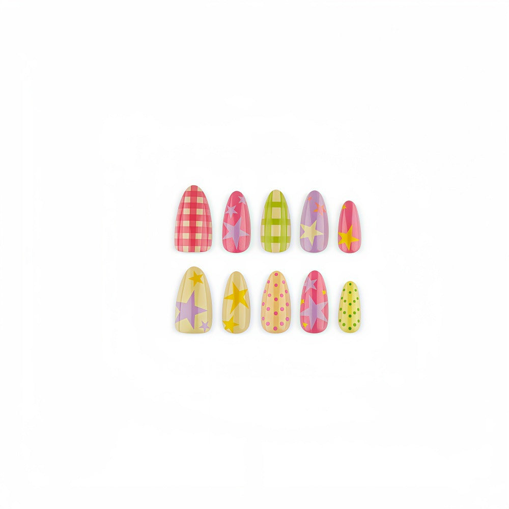 Artificial nails with colorful pattern Kalsten