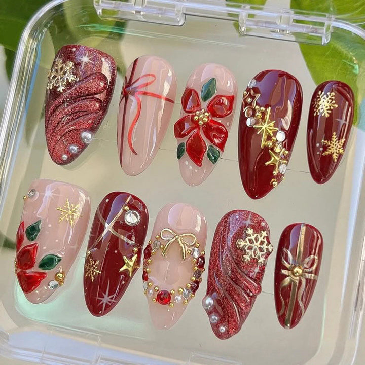 Festive Nail Art Press-On Set