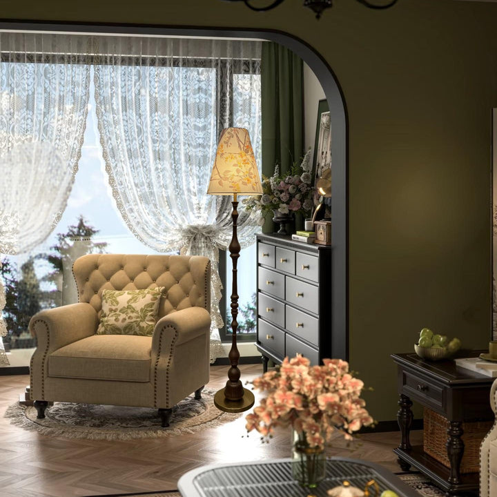 Floral Pattern Floor Lamp