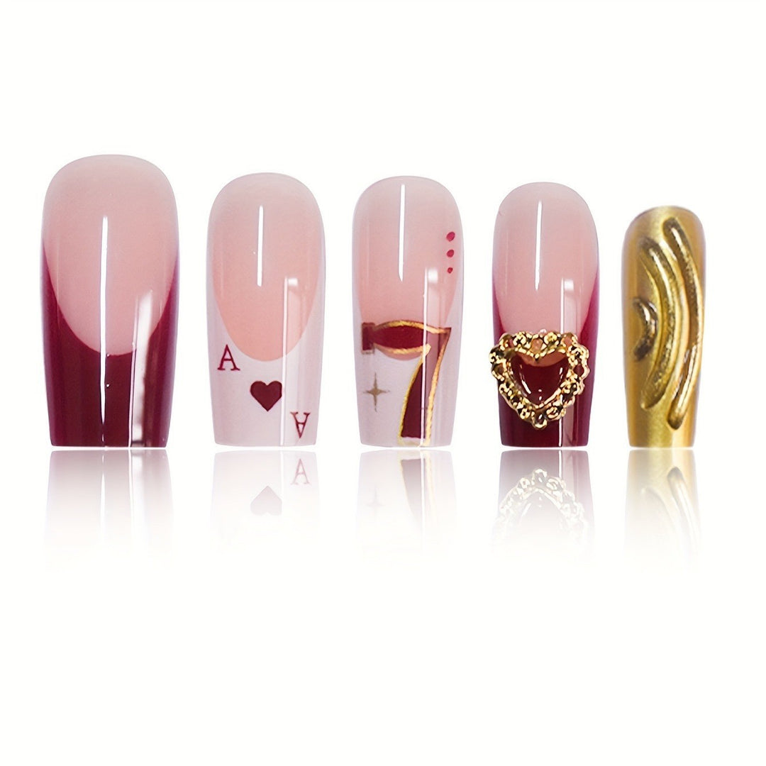 Artistic Playing Card Nail Extensions Kalsten