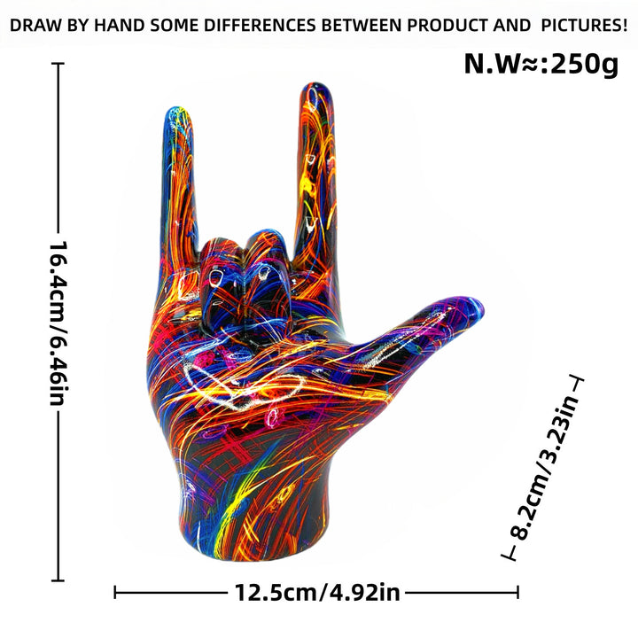 Colorful Hand Sculpture Kalsten
