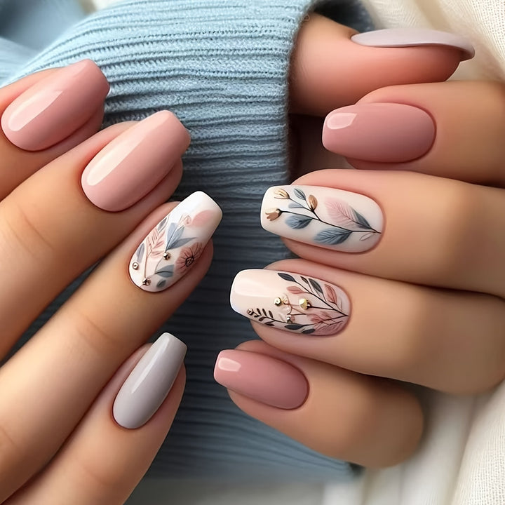 Floral Art Acrylic Nail Set Kalsten