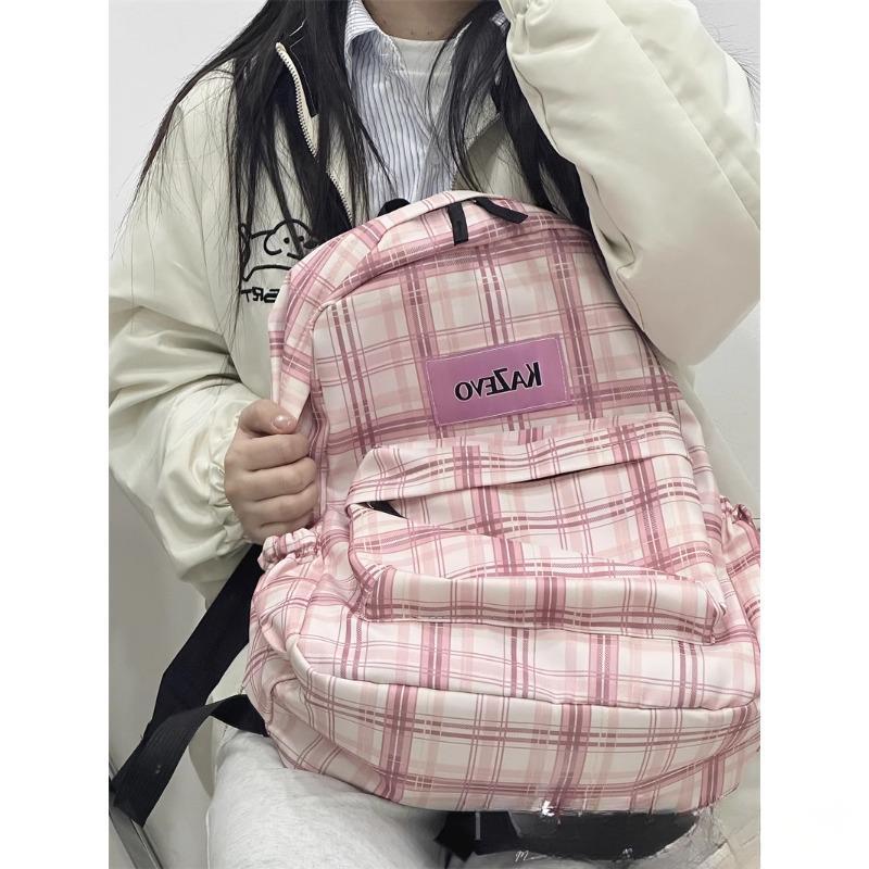 Stylish Plaid Patterned Laptop Backpack Kalsten
