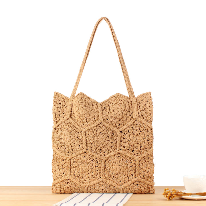Handcrafted macrame tote bag with unique honeycomb pattern Kalsten