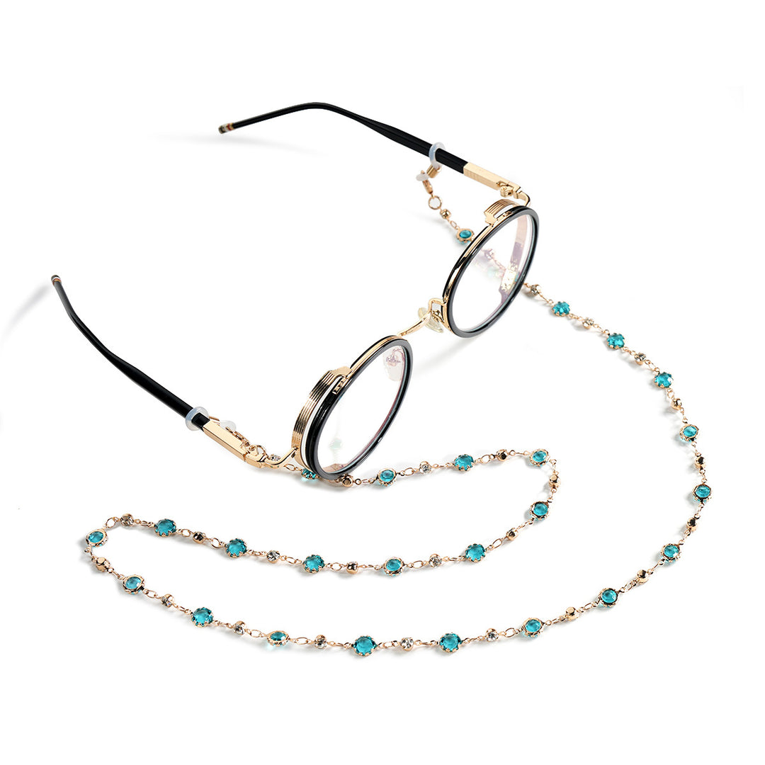 Elegant Gemstone Eyewear Chain Kalsten