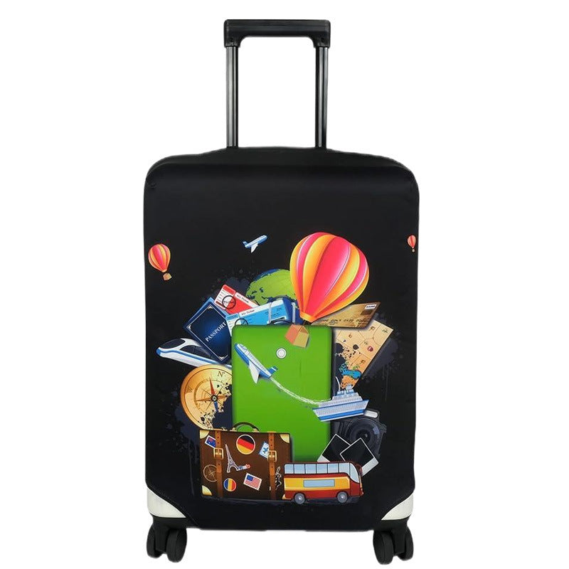 Women Hard Shell Suitcase with Trendy Surf and Palm Design Kalsten