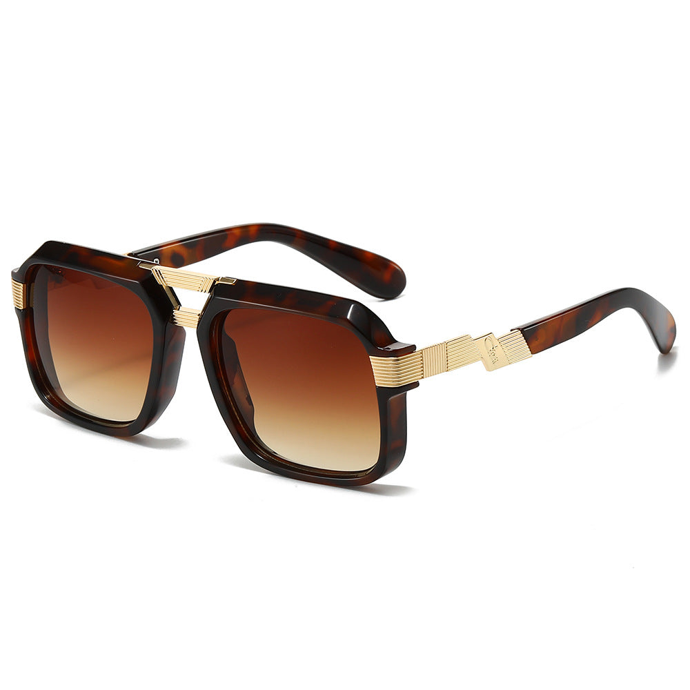 Oversized Square Sunglasses with Metallic Detailing Kalsten