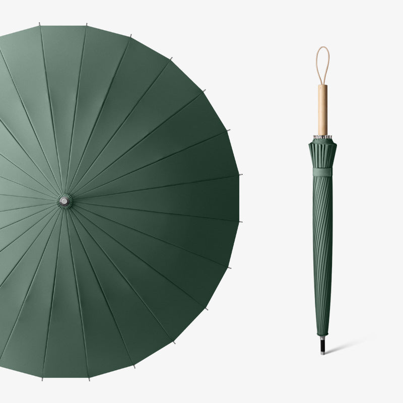 Women's Elegant Premium Folding Umbrella with Ergonomic Wooden Handle Kalsten