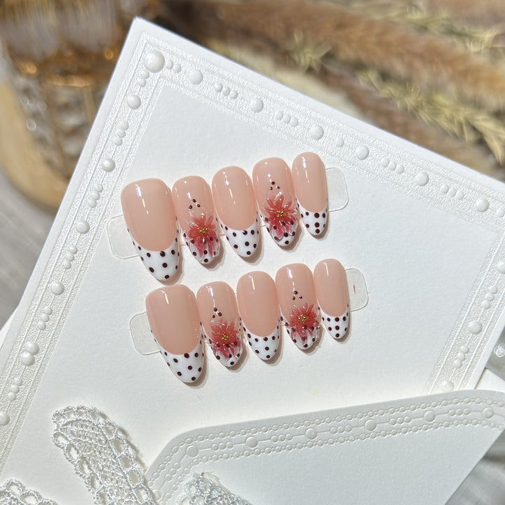 Elegant Floral Press-On Nails Kalsten