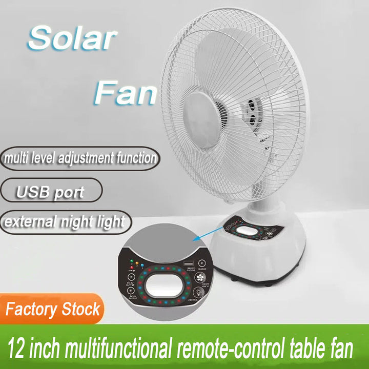 Women's solar-powered table fan with remote control Kalsten