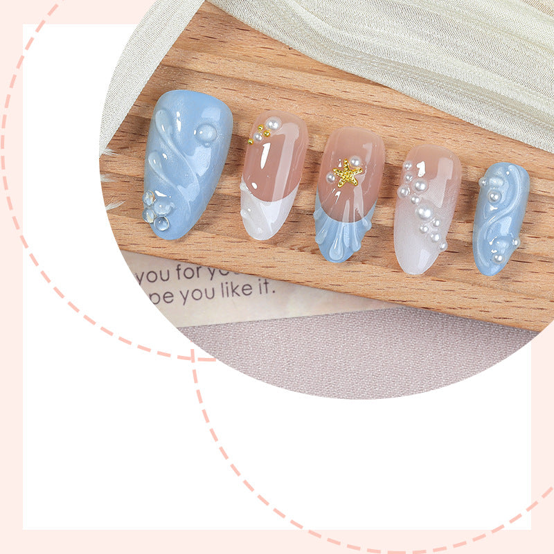 Acrylic nail set with elegant decorations Kalsten 1789119215