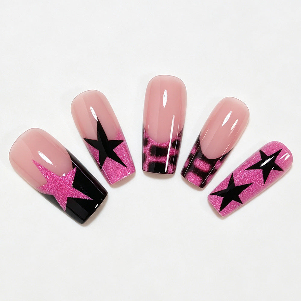 Artistic Star Pattern Press-On Nails Kalsten