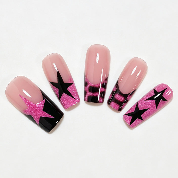 Artistic Star Pattern Press-On Nails Kalsten
