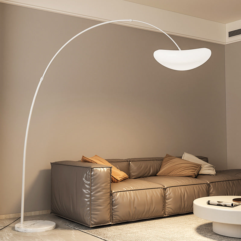 Curved Floor Lamp with Integrated Shade