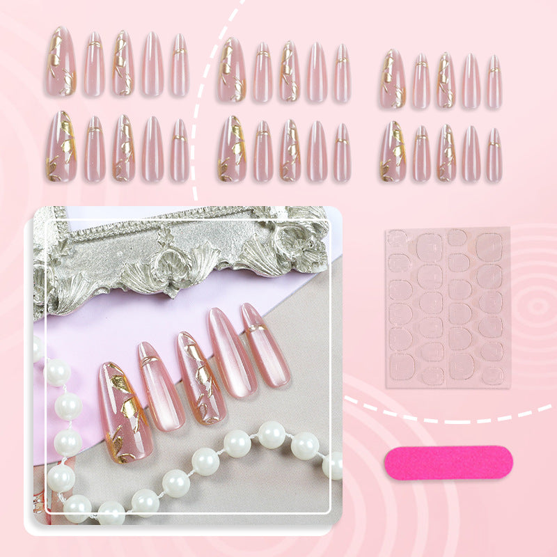 Elegant Glitter-Dipped Press-On Nail Art Set Kalsten