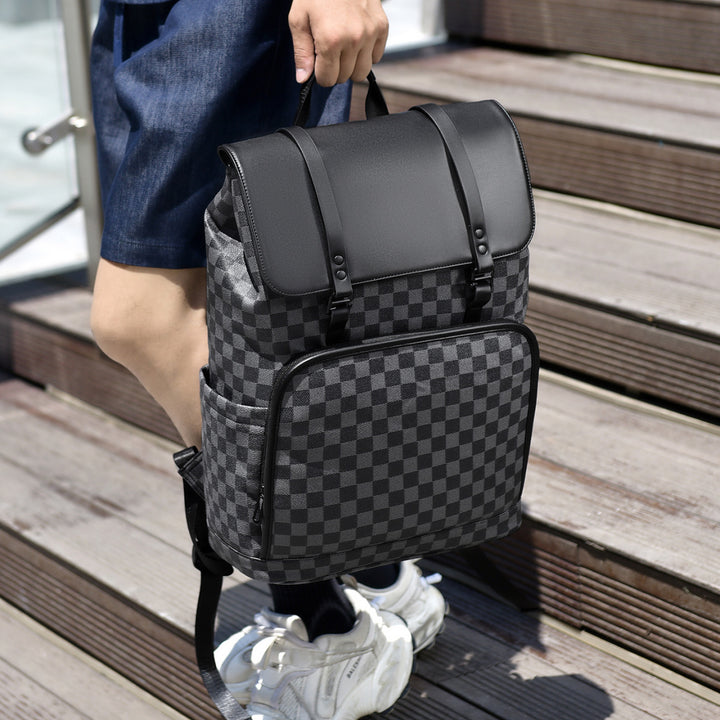 Stylish Checkerboard Pattern Backpack Kalsten