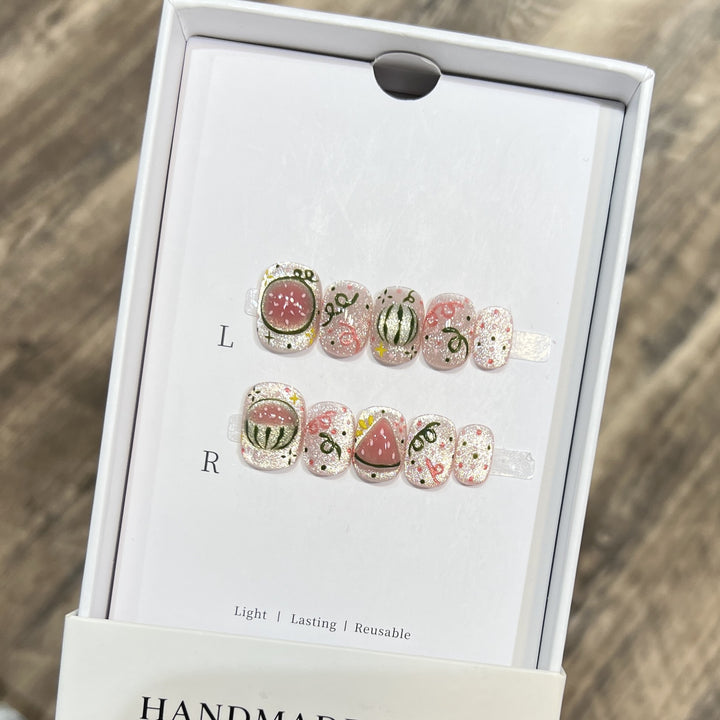 Decorative Floral Stiletto Press-On Nail Set Kalsten