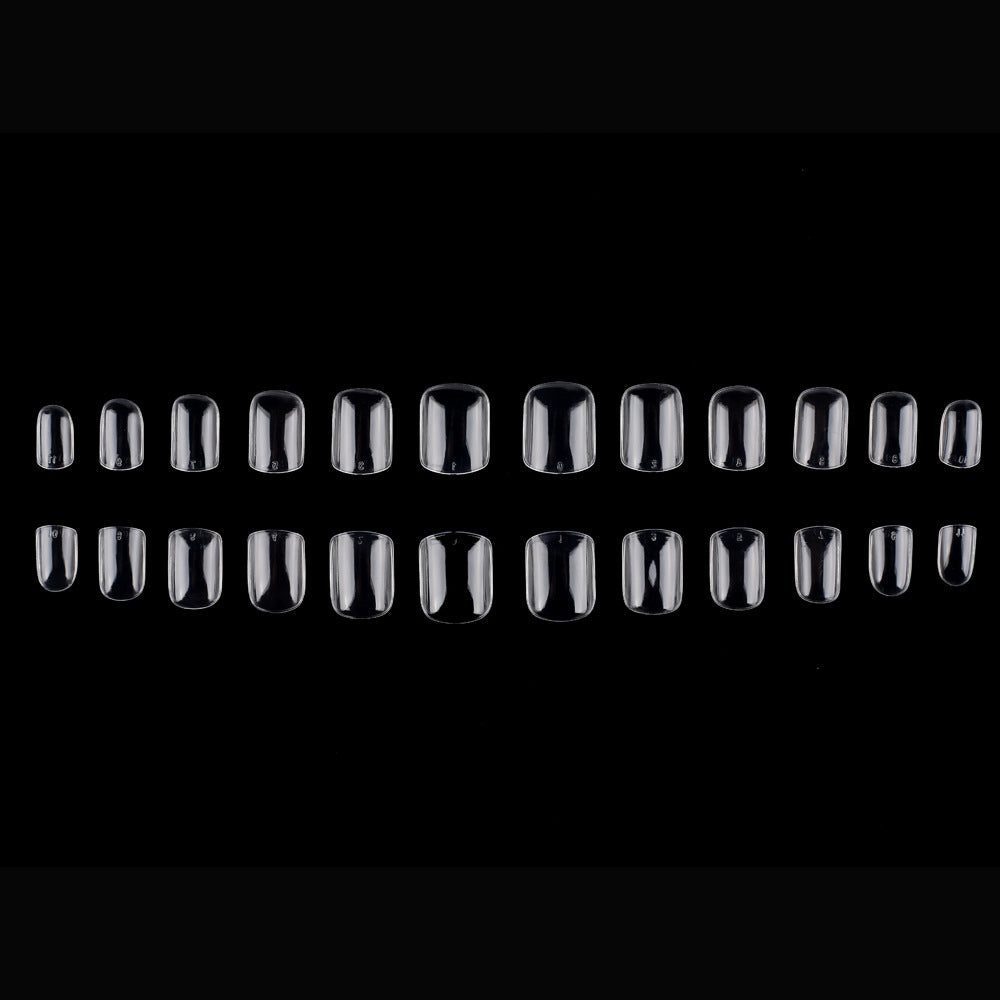 Transparent French Tip Press-On Nails Kalsten