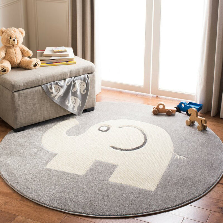 Playful Airplane-Themed Round Area Mat Kalsten