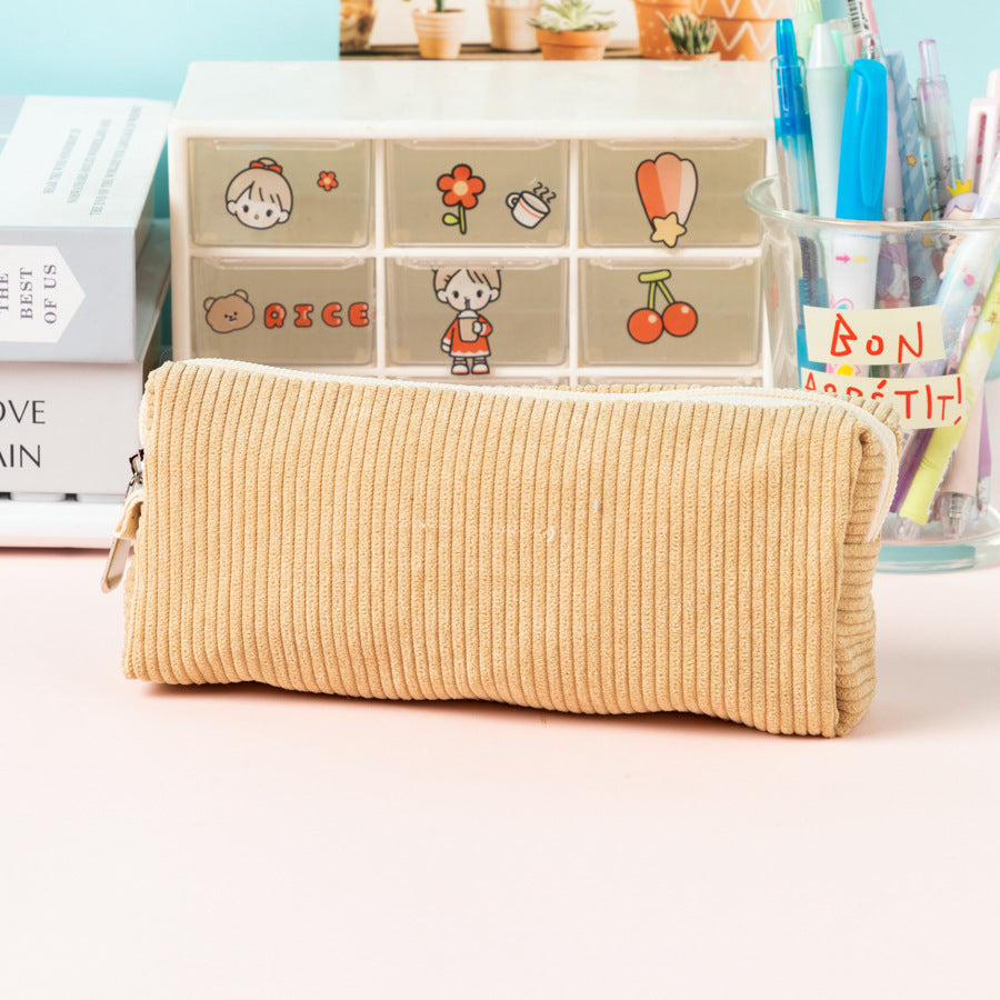 Textured Corduroy Pencil Case Kalsten