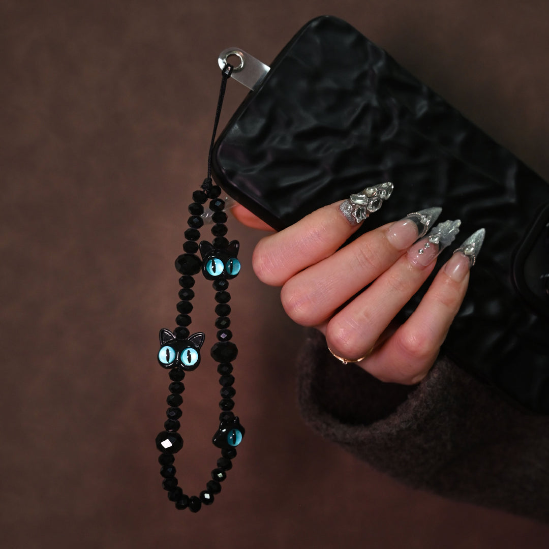 Cat-Themed Beaded Eyewear Lanyard Kalsten