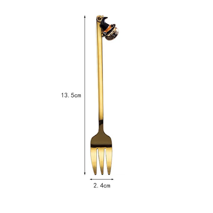 Long Bar Spoon Cocktail Stirring Spoon made of Stainless Steel with Halloween Ghost Design