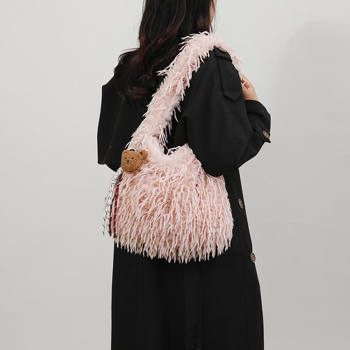 Fluffy Fringe Fashion Handbag