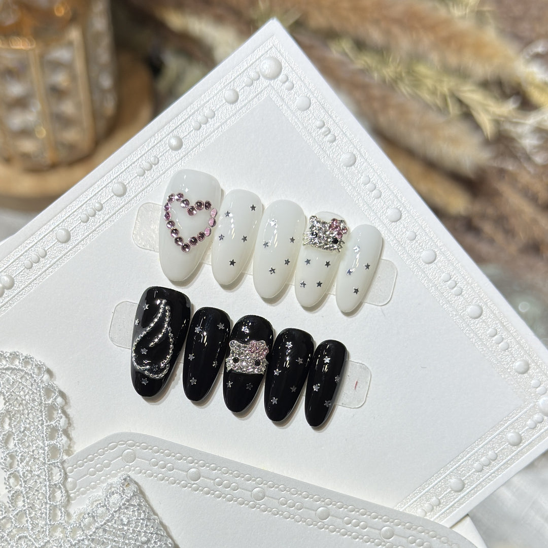 Elegant Starry Night Art Press-On Nail Set Kalsten