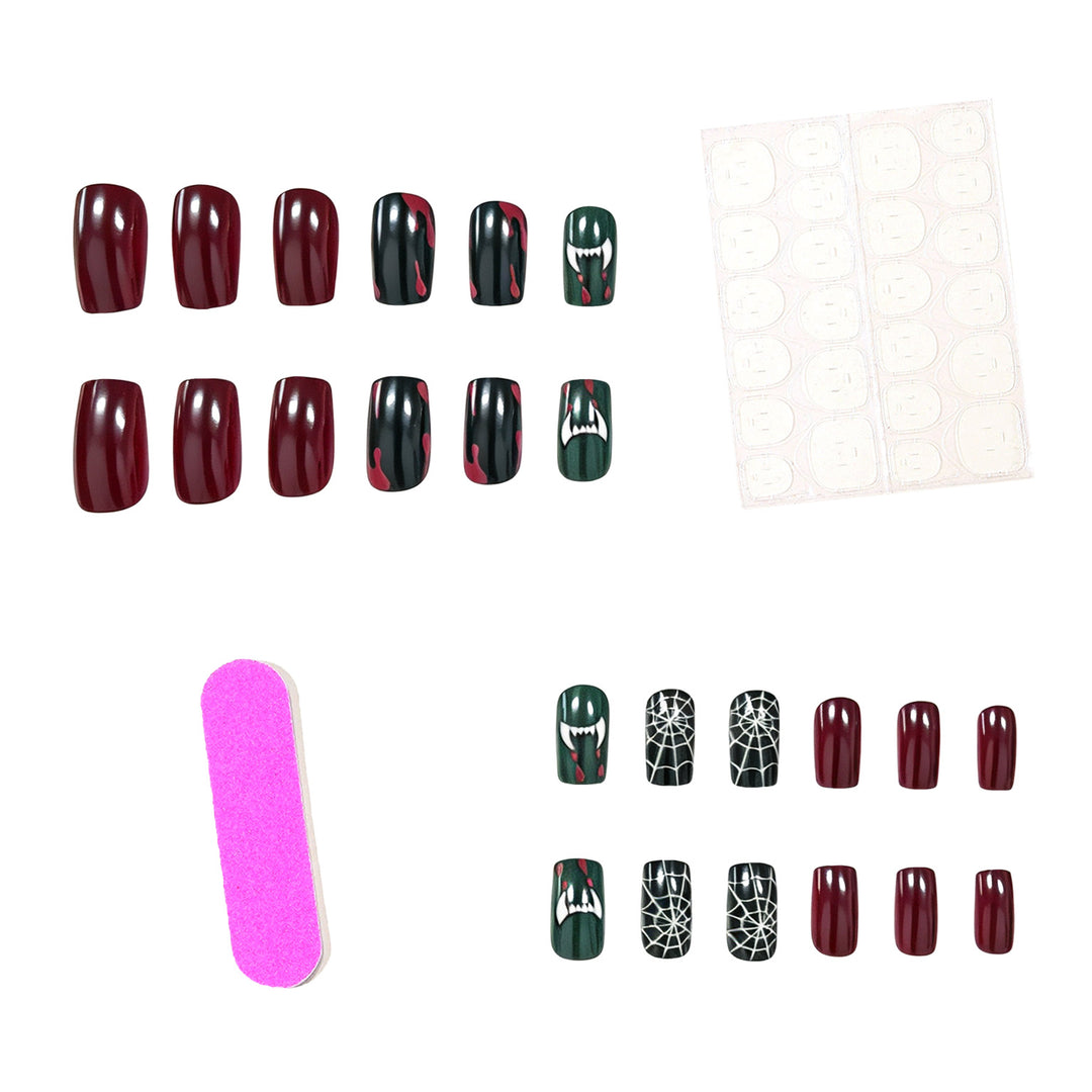 Halloween-Themed Decorative Acrylic Nail Art Extensions Kalsten
