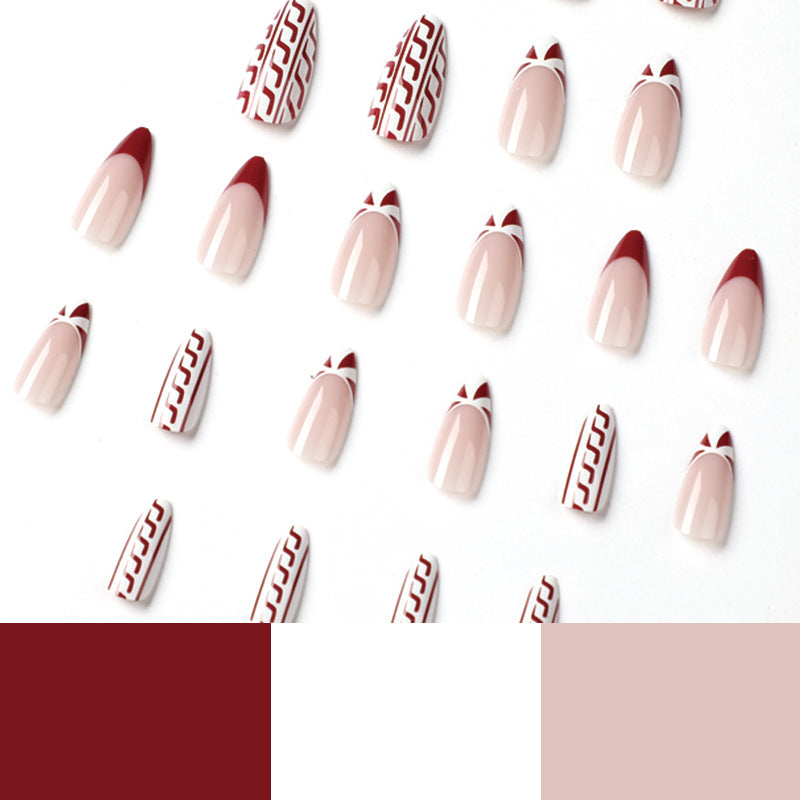 Elegant artificial nails in festive winter design Kalsten