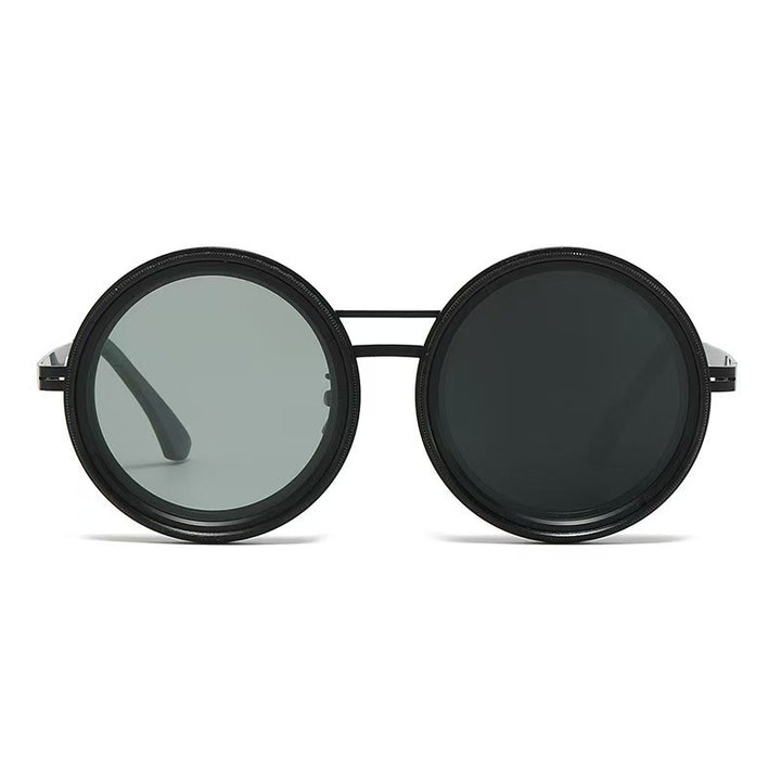 Ladies Round Retro Sunglasses with Distinctive Metal Frame Kalsten