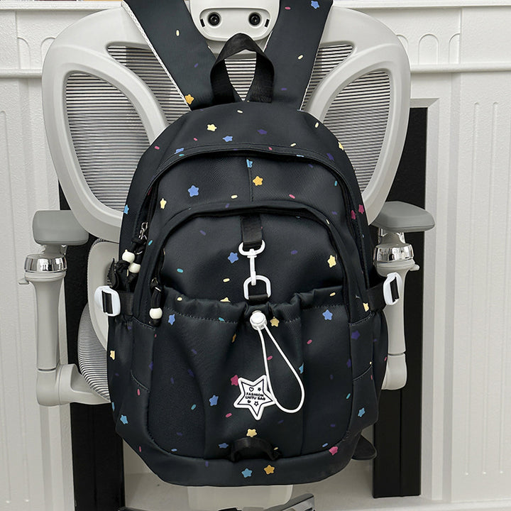 Backpack with Colorful Star Pattern and Versatile Compartments Kalsten