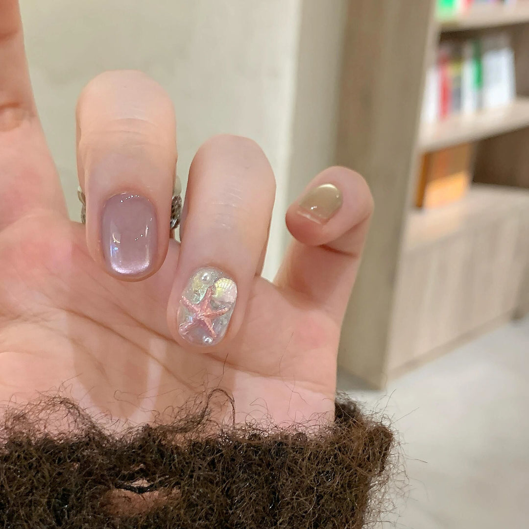 Artificial Nail Set with Shimmering Accents Kalsten