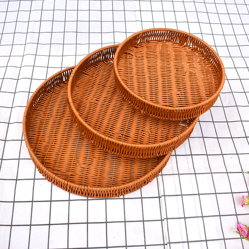 Round Woven Serving Baskets Set Kalsten