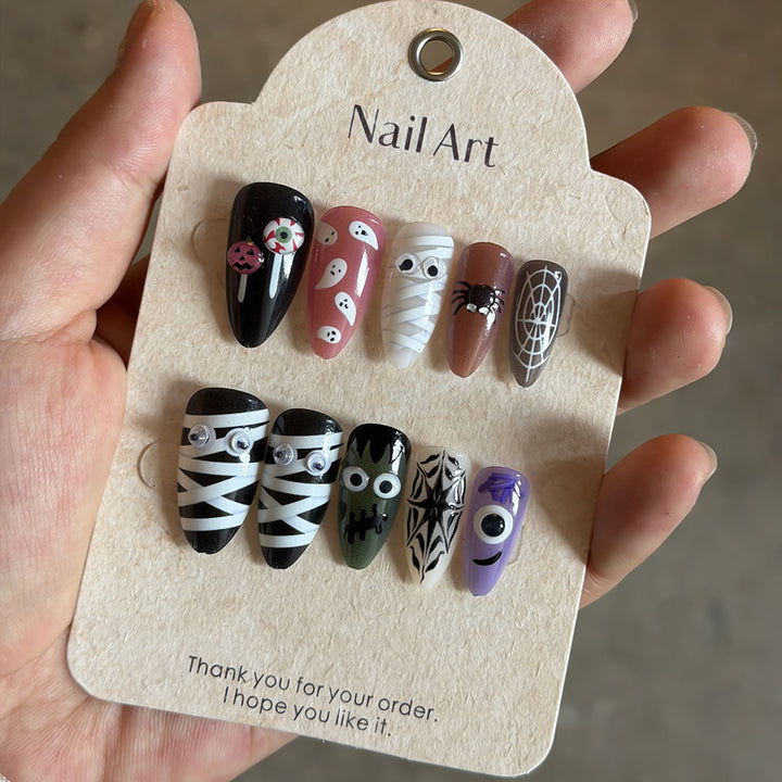 Whimsical Halloween-Themed Press-On Nail Set Kalsten