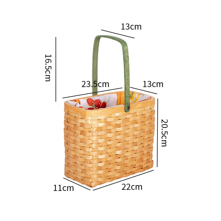 Handwoven Market Basket with Liner Kalsten