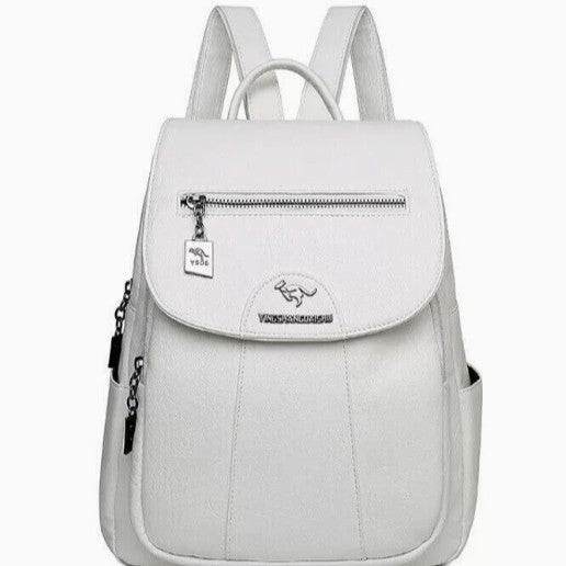 Stylish Multi-Pocket Leather Backpack Kalsten