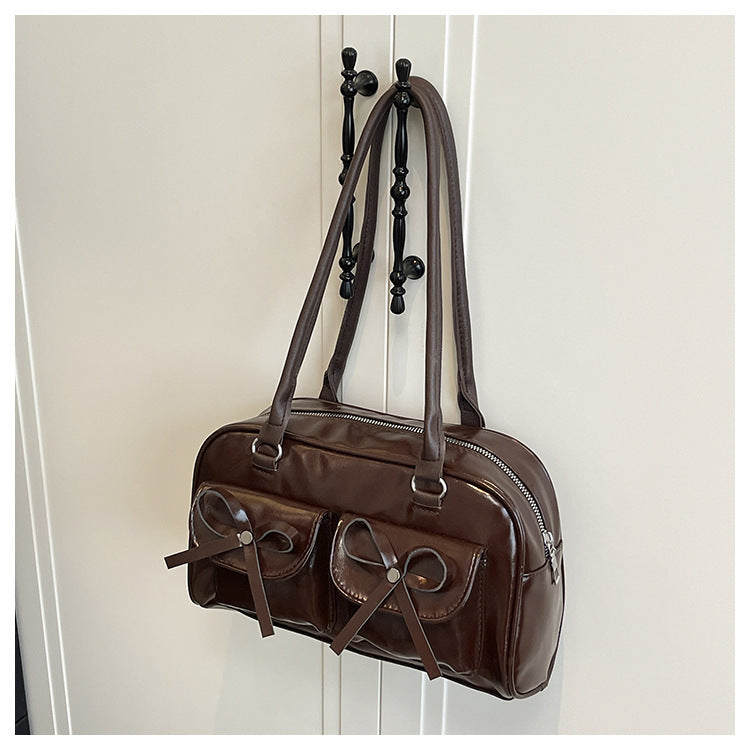 Stylish Multifunctional Handbag with Bow Detail Kalsten