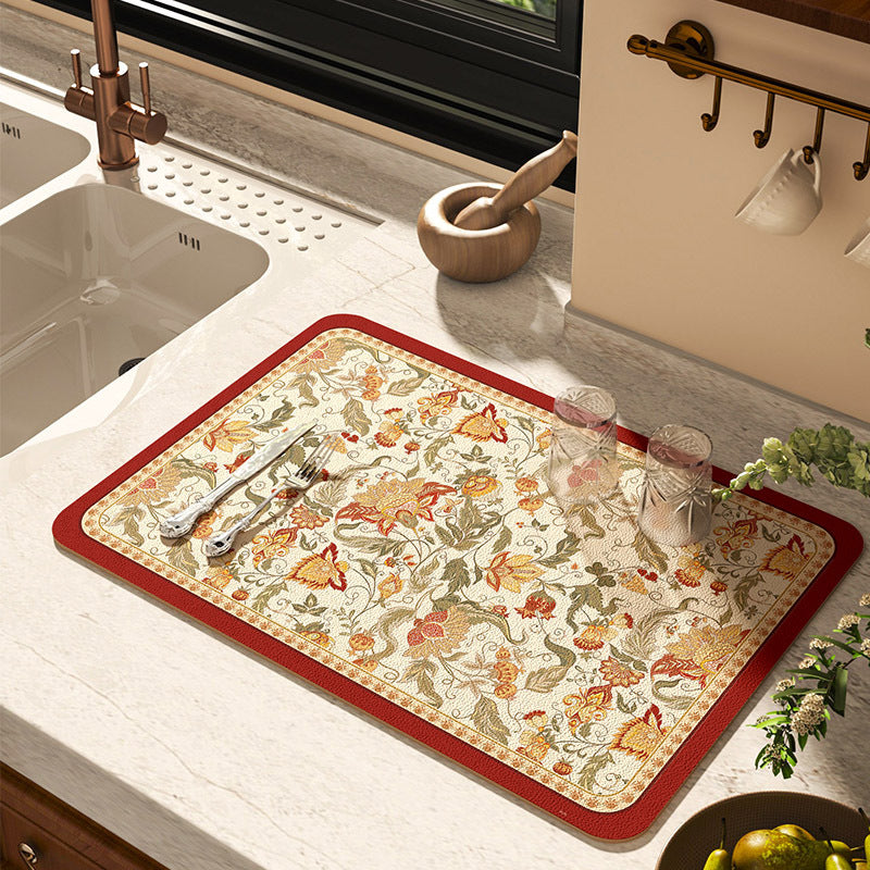 Embroidered Kitchen Mat