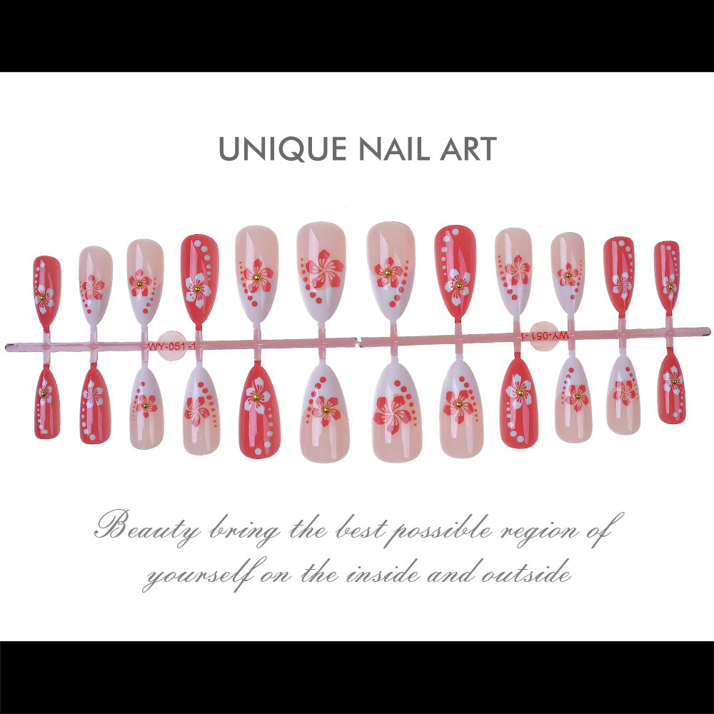 Elegant Floral Press-On Nail Art Collection Kalsten