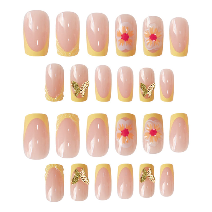 Artistic Floral Press-On Nail Design Kalsten