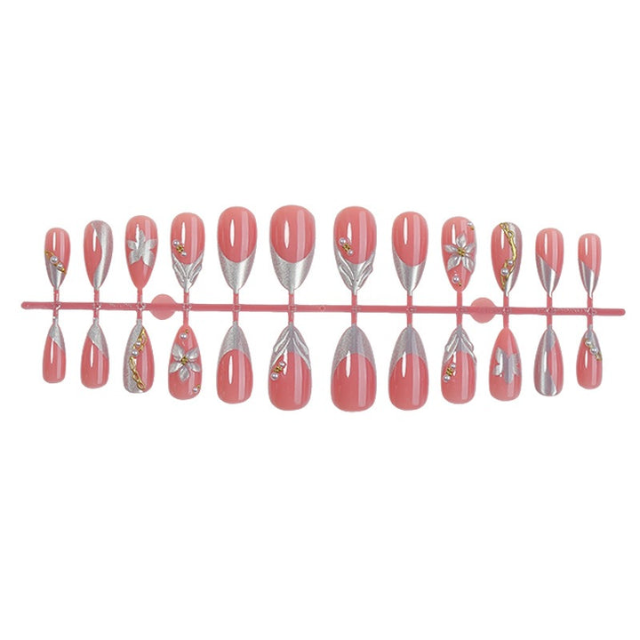 Creative Nail Art Set with Elegant Floral and Glittering Decorations Kalsten