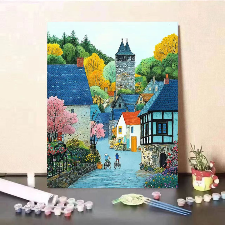 Scenic Village Paint by Numbers Art Kit Kalsten