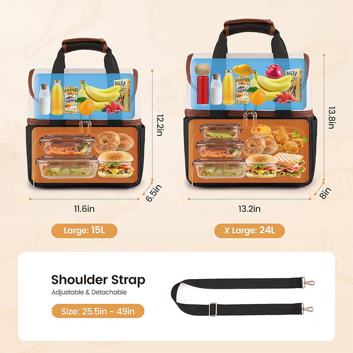Elegant cooler bag with practical drink holder Kalsten