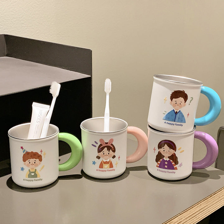 Ceramic mug with cheerful family design Kalsten