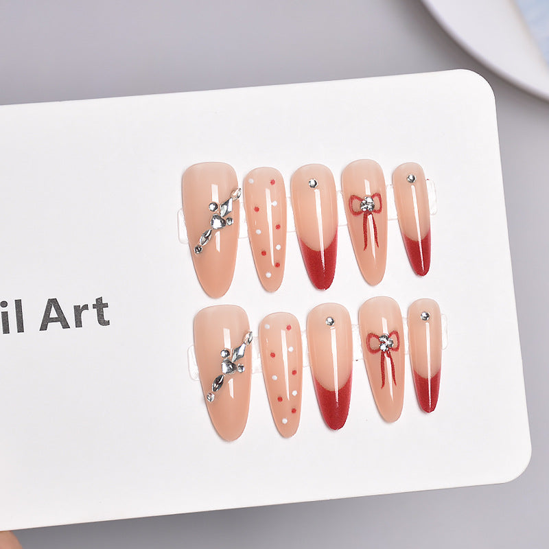 Artistic Press-On Nail Extensions with Decorative Patterns Kalsten