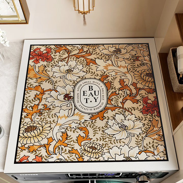 Decorative Floral Area Mat Kalsten 1786980001