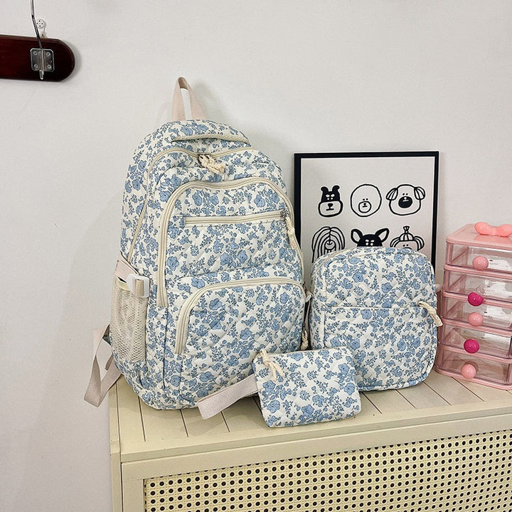Multi-Purpose Floral Print Backpack Set