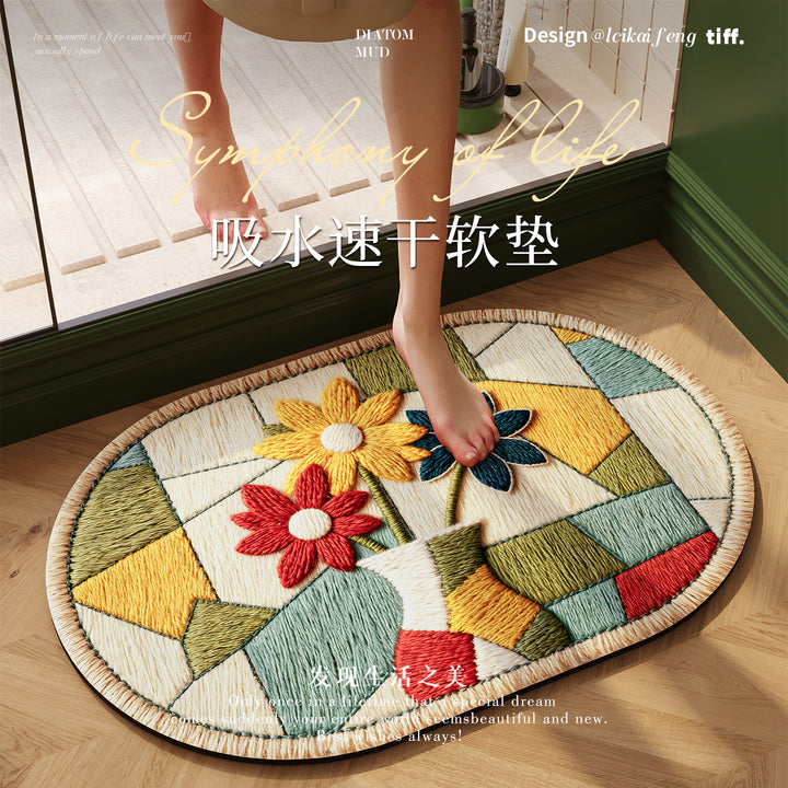 Textured Reversible Bath Rug